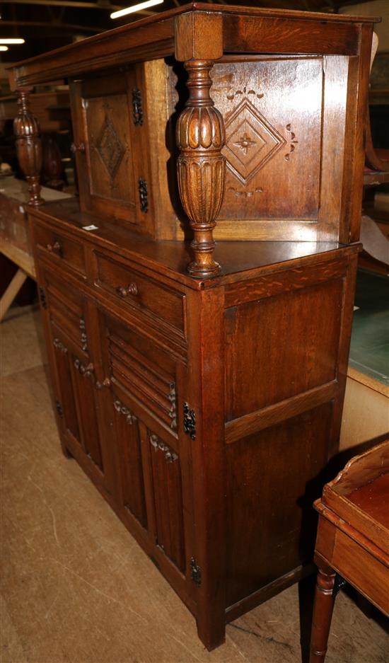 Oak court cupboard